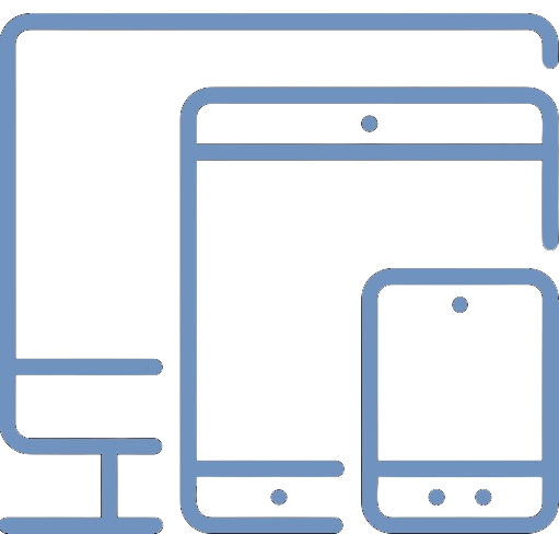 imagem de um monitor junto a um tablet e um smartphone